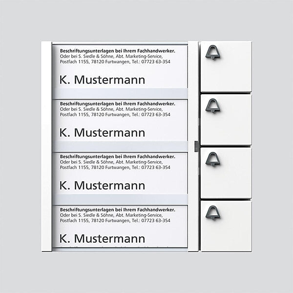 Siedle Bus-Tasten-Modul weiss BTM 650-04 W